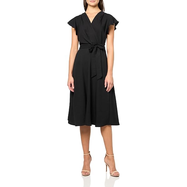slim fit dress slacks Dkny Women's Fit & Flare Midi Shirt Dress in Cappuccino