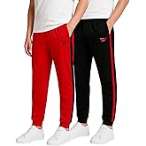Reebok Boys Sweatpants - 2 Pack Performance Tricot Boys Joggers Athletic Pants with Elastic Waistband (Sizes Run Small)