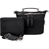 PAKFIEKS Women Nylon Crossbody Bag Large Capacity Lightweight Tote Bag Travel Shoulder Bag with Makeup Bag | Nylon, Large Capacity, Lightweight, Travel, with Makeup Bag