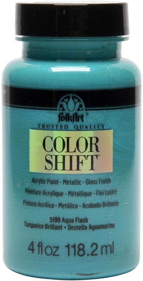Desconocido FolkArt Color Shift Pintura acrílica Aqua Flash, 4 oz ...