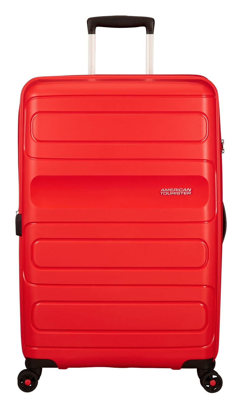 American Tourister Sunside - Spinner L, Expandable Case, 77 cm, 106/118 L, Red (Sunset Red)