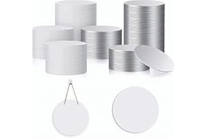 Muka 50Pcs 6.9 Inch Round Sublimation Blank Aluminum Sheets, Aluminum Board for Picture Frame Ornament Blank Metal Sign
