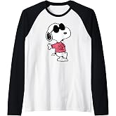 Peanuts - Joe Cool Pattern Raglan Baseball Tee