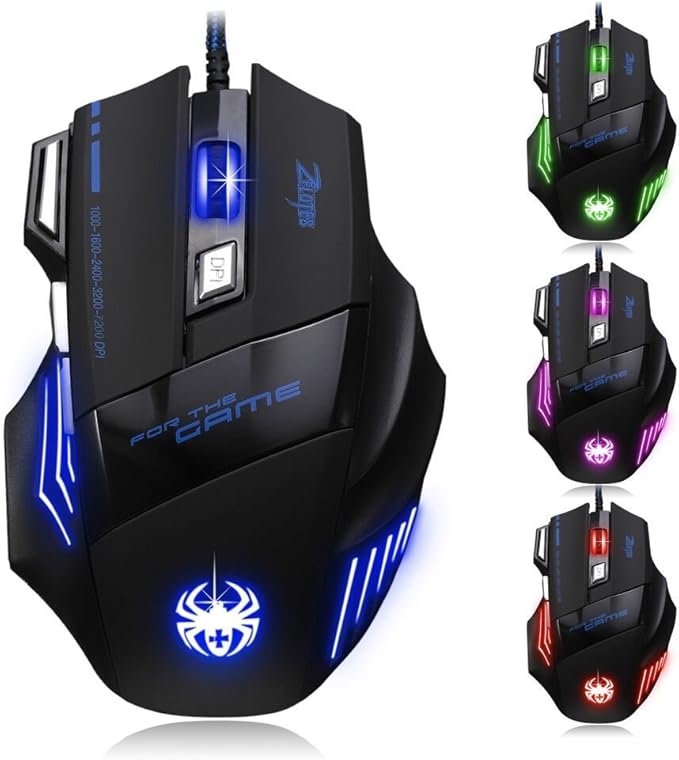 [New Version] Zelotes Gaming Mouse,Wired Mouse, Computer Mouse,7200 DPI