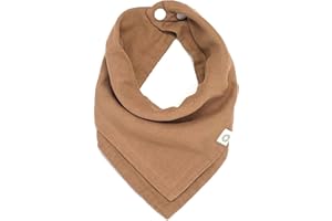 Kishu Baby Indi - Premium GOTS Certified Organic Bandana Scarf Bib, Dual Layer, 4-Way Reversible Baby Bandana Bib, Muslin Baby Bibs for Boys or Girls