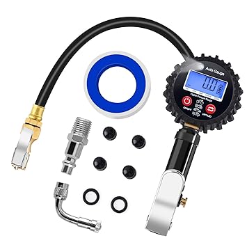 PullPritt Digital Reifendruckprüfer 200PSI, Hochpräziser Reifenfüller mit digitaler, Reifendruckmesser Luftdruckprüfer mit Pr