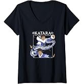 Womens Avatar: The Last Airbender Katara Waterbending Master Panels V-Neck T-Shirt