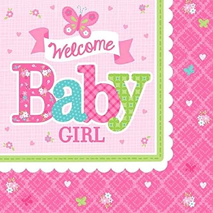 Amazon Com Amscan Appealing Welcome Little One Girl Luncheon