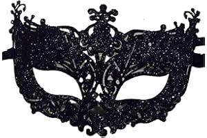 Princess Mask - Sequin Lace Venetian Half Face Mask for Parties