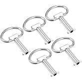 uxcell Electrical Cabinet Key 5mm Hole Zinc Alloy Water Meter Box Safety Key 54x40mm 5Pcs
