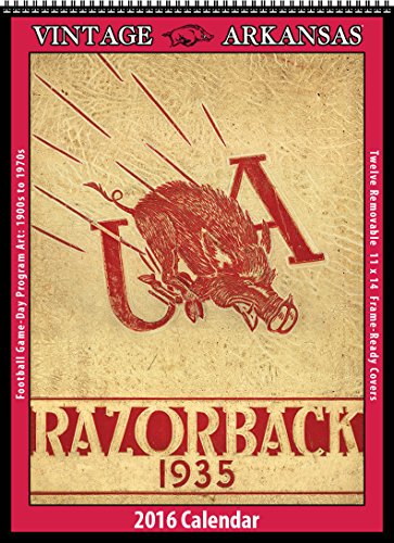 Arkansas Razorbacks 2016 Vintage Football Calendar by Asgard Press