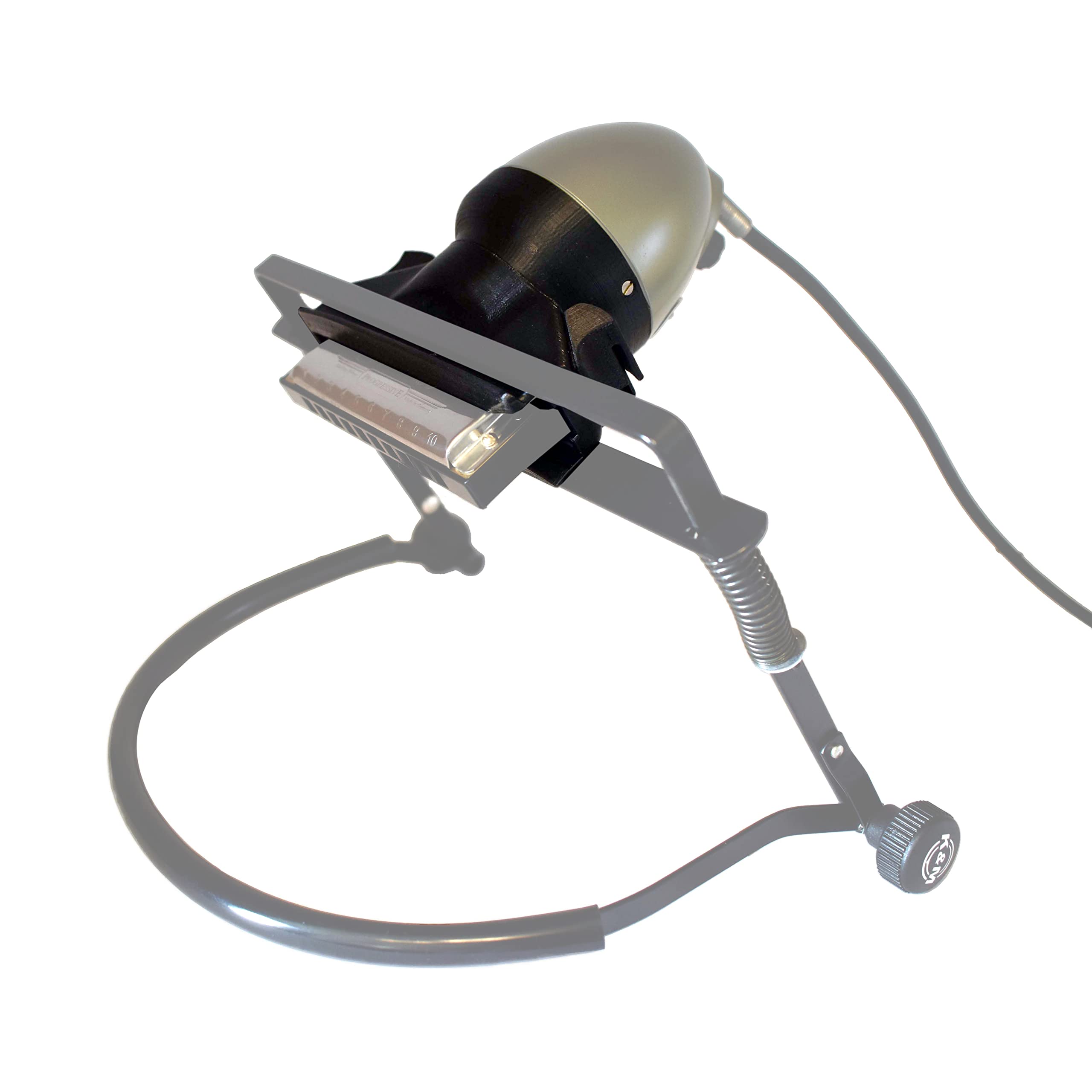 Battle Plan Harmonica Accessories Bullet Buddy Hands-free Amplified Harmonica Assistant (520: Black)