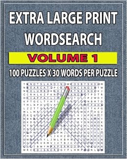 Extra Large Print Wordsearch Volume 1 100 Wordsearch - 