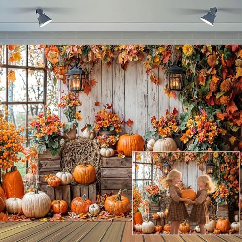 Fall Harvest Wooden Floor Backdrop