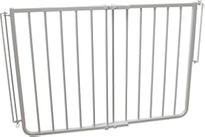 Cardinal Gates SS30 Stairway Special Baby Gate for Top of Stairs - Adjustable Indoor Dog Gate - Aluminum Metal Safety Gate for Kids & Pets - 27 to 42.5 Inches Wide - White - USA Based Company