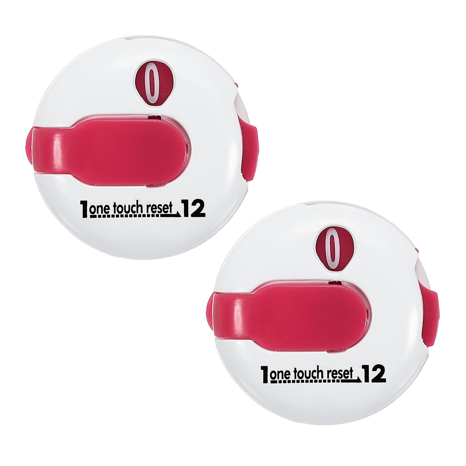 PATIKIL Golf Score Counter, 2 Pack Mini Golf Shot Stroke Attachment Counter Clicker Clip for Golfers Glove Bag Hat, White Pink