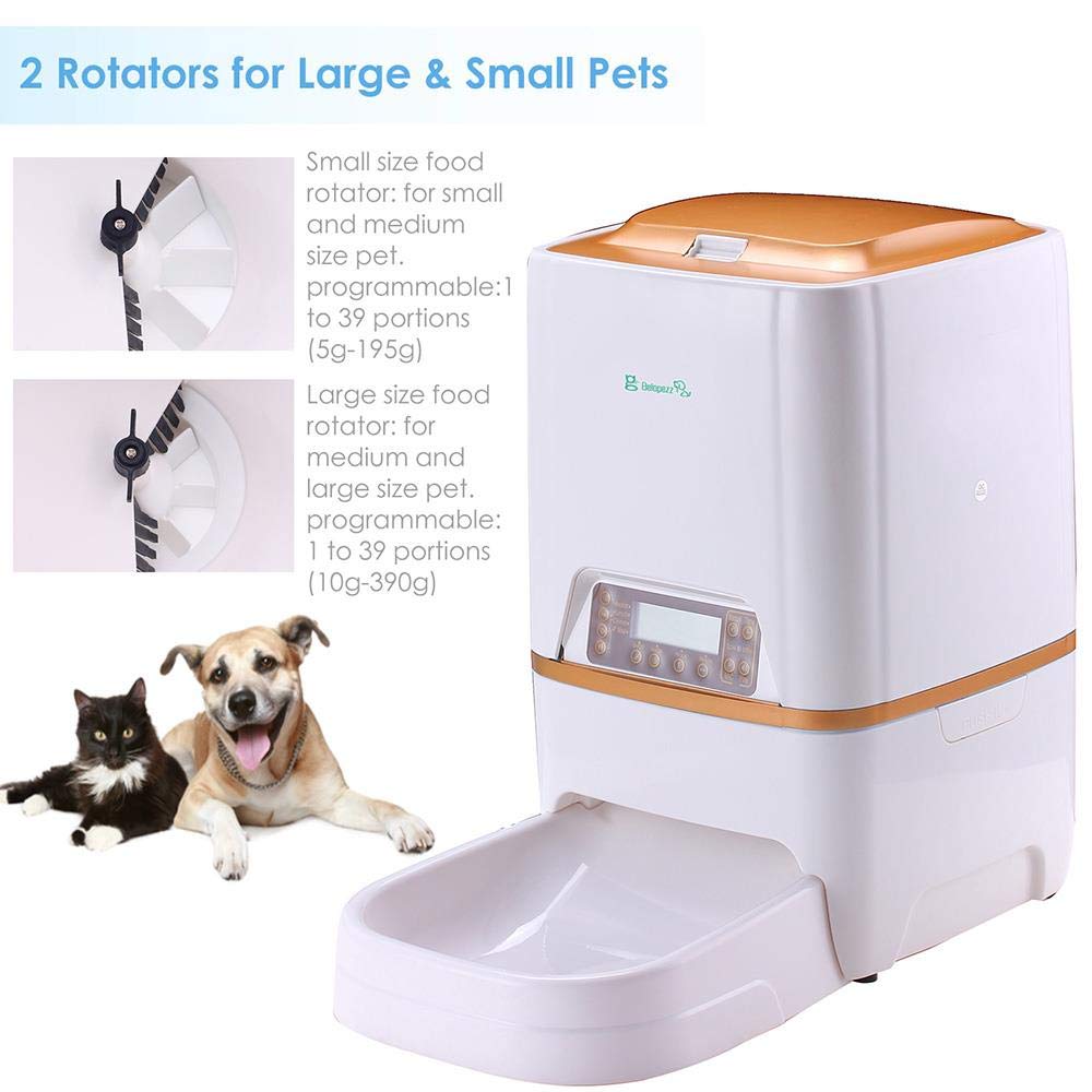BELOPEZZ 6L Smart Pet Automatic Feeders for Dog and Cat Food Dispenser