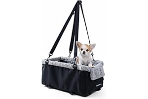 Rumi Pawz Premium Dog Car Seat for Small Pets – Safe & Secure Travel Seat with Sturdy Design, Adjustable Straps & Storage Pockets – Ideal for Small Dogs & Cats!