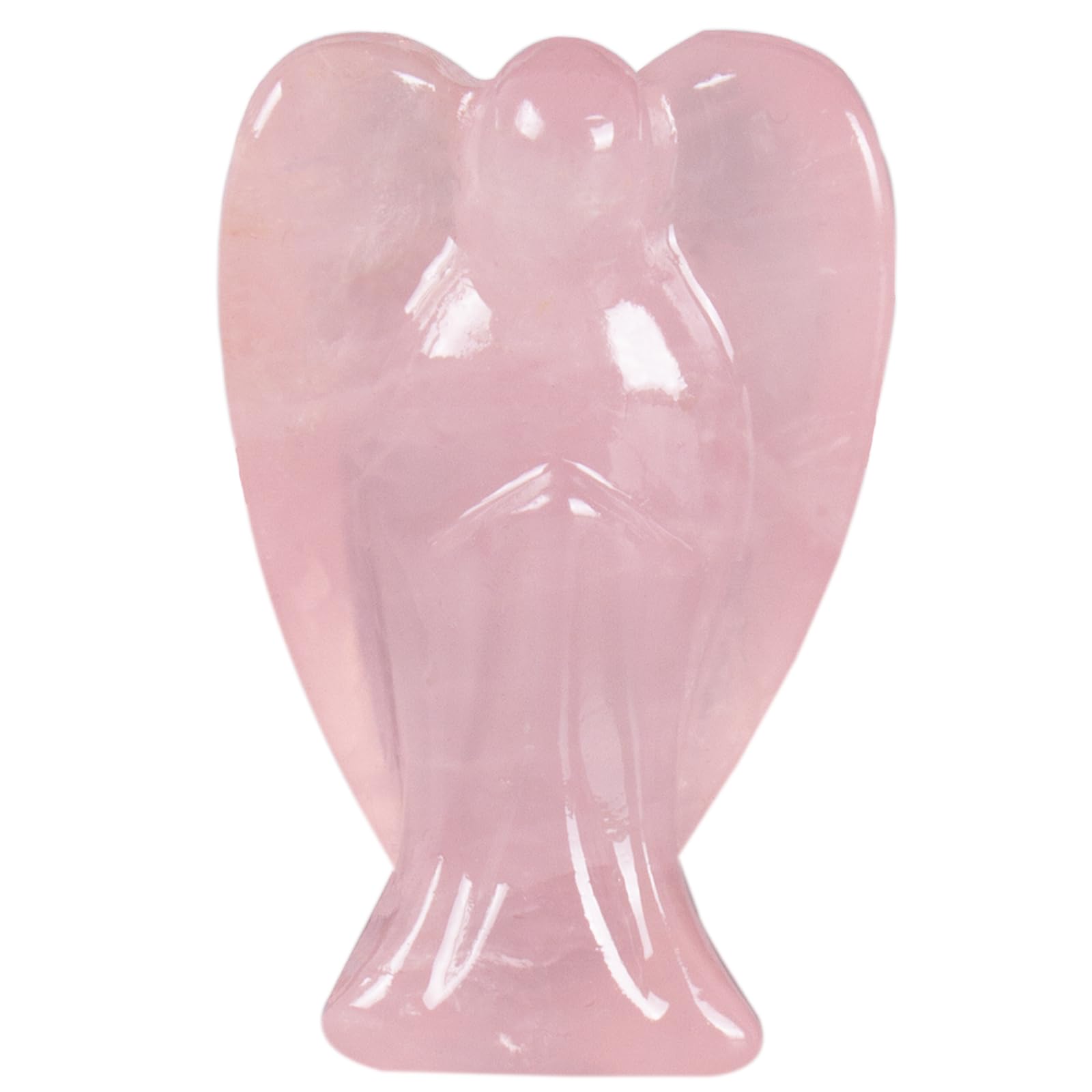 Photo 1 of 1.8 Inch Rose Quartz Crystal, Guardian Angel Decor Figurines, Cute Figurines, Hand-Carved Angel Crystals, Crystals and Healing Stones for Room and Office Desk Decor, Angel Gifts for Women and Men