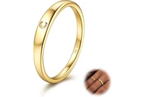 FIASASO Gold Filled Initial Rings for Women 14K Gold Signet Rings Dainty Gold Ring Tarnish Free Simple Gold Vermeil Ring Non Tarnish Stackable Knuckle Rings Gold Filled Jewelry Waterproof Size 6 7 8 9 10