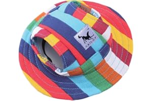 TecHong Small Dog Princess Cap - Pet Outdoor Sports Sun Protection Hat, Summer Doggie Cat Leisure Sunblock Visor, Puppy Casua