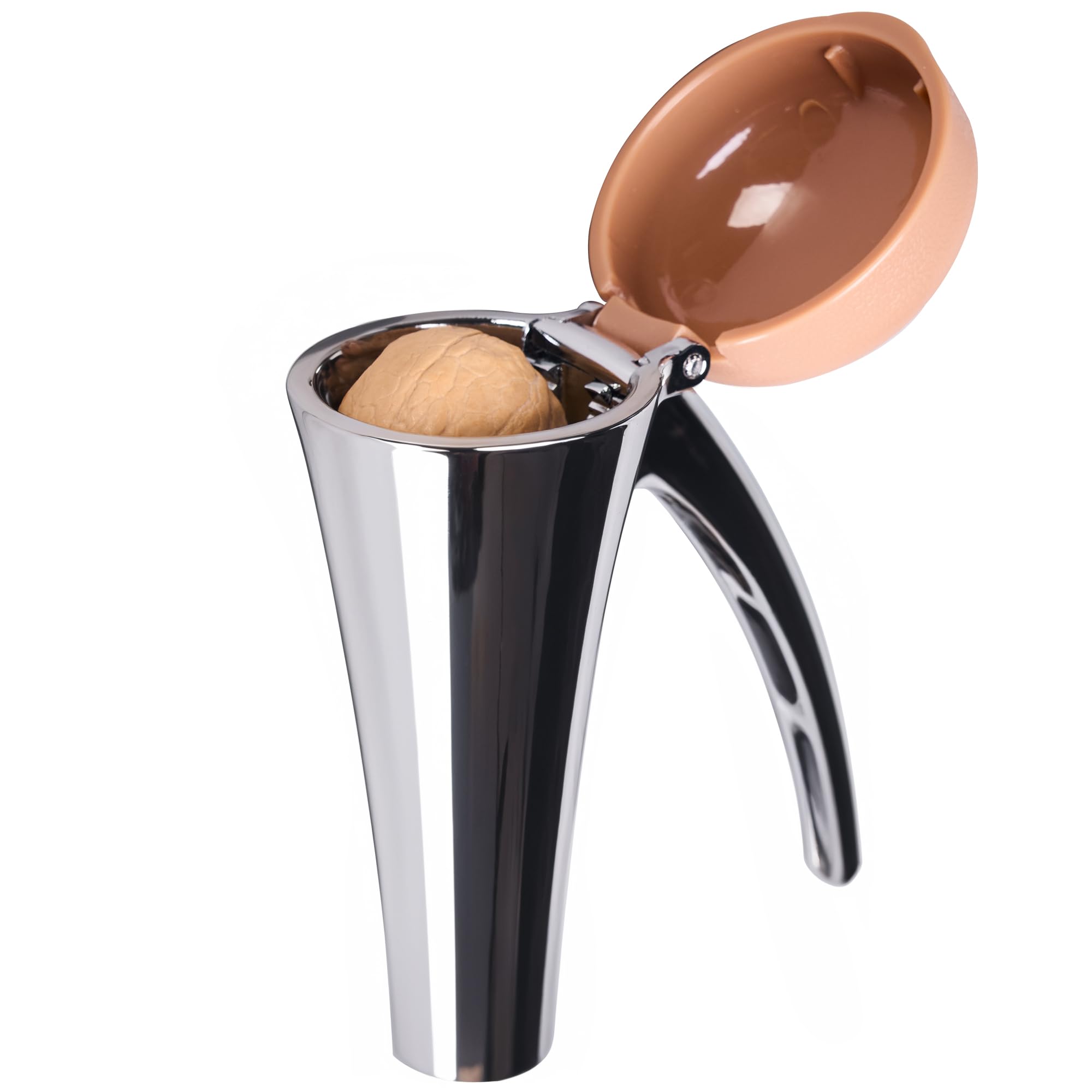 Photo 1 of AFFDEUP Nut Cracker,Heavy Duty Nut Cracker Tool with Splash-Proof Brown Lid,Long Leverage & Spring Return Nutcracker for Effortless Cracking