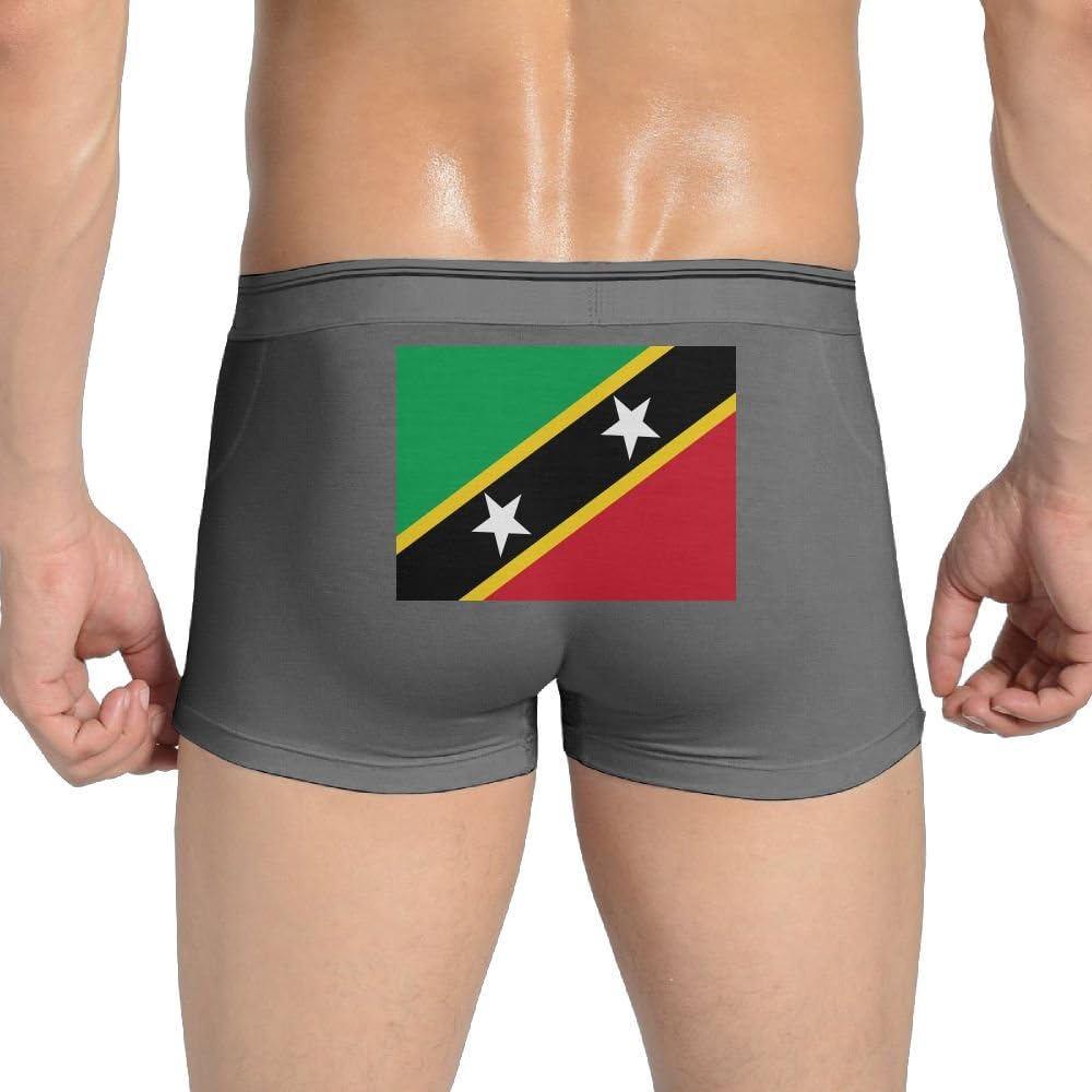 Huitong Shengshi HTSS Flag Of Saint Kitts and Nevis Cool Men's Boxer Briefs Underwear Low Waist Panties For Boy
