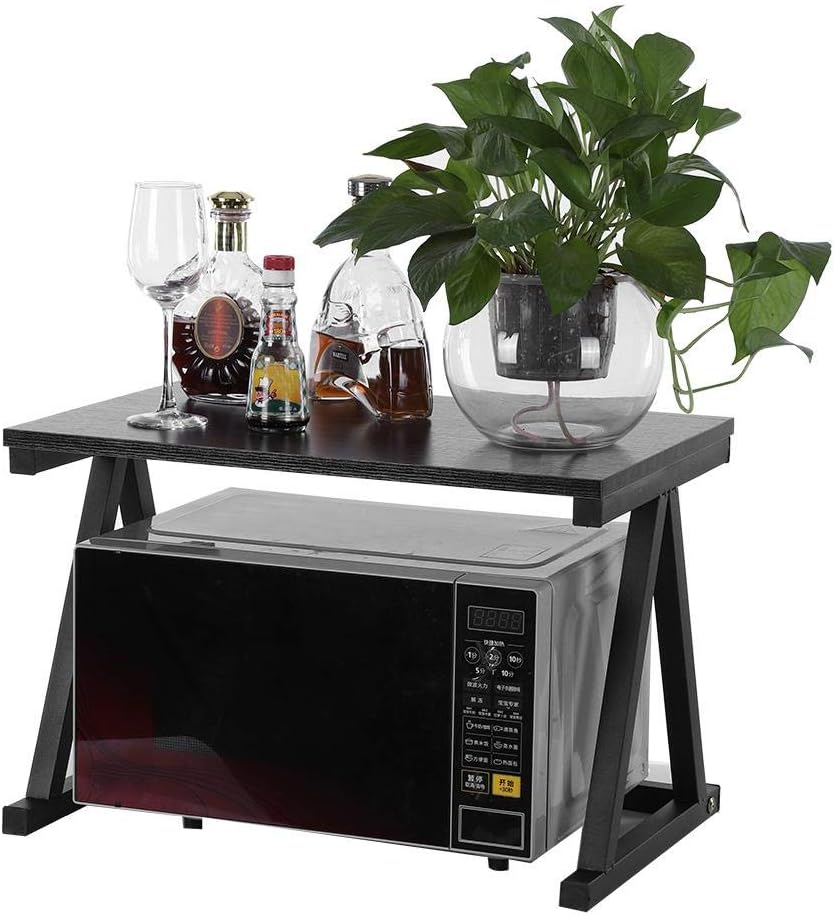 2 Tier Microwave Oven Rack Stand Storage Holder Kitchen Corner Shelf