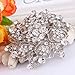 EVER FAITH Women's Austrian Crystal Elegant Flower Bridal Corsage Brooch Pin Clear Silver-Tone