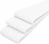 Trimming Shop 75mm Wide Elastic Band 2m White Polyester Rubber Waistband Tape