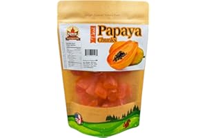 Kehar Papaya Chunks 200g – Naturally Sweet & Chewy Dried Papaya Fruit Snack, Perfect for Snacking, Baking, Smoothies, Trail M