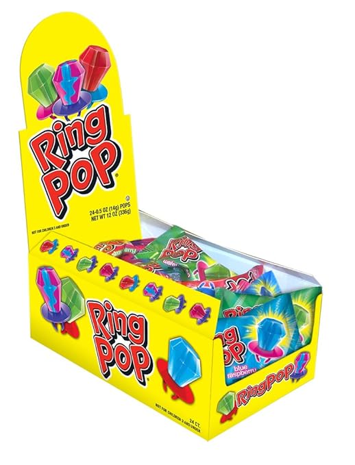 Bazooka Ring Pop Box, 0.50 Ounce (Pack of 24) by Bazooka Candy Brands ...
