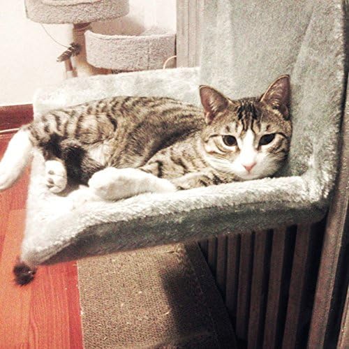 PETBON Cat Bed Cat Hanging Hammock Radiator Cat Bed Grey……