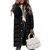 Jyanl Womens Winter Long Puffer Coat Thicken Ladies Quilted Jacket Puffy Padded Zip Hood Parka Side Zipper Trendy 2026