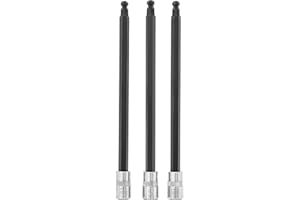 BRAZEN 5mm Hex Bit Socket/Allen Driver Three Pack (1/4" Drive, Long, Ball End)