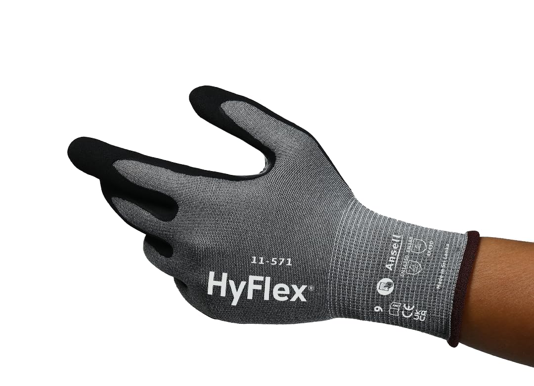 Ansell HyFlex 11-571 Cut Resistant Work Gloves, Abrasion Resistant Nitrile Coating, Industrial Safety Gloves, Lightweight, Breathable and Washable, PPE Men Women, Blue, Size S (1 Pair) — image 1