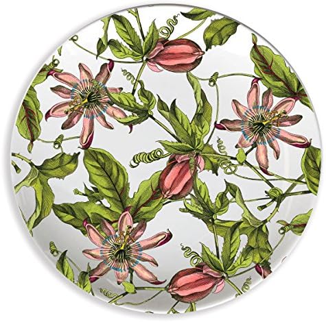 Caskata Studio 4 Count Melamine Canape Plate Boxed Set, Pink Passion
