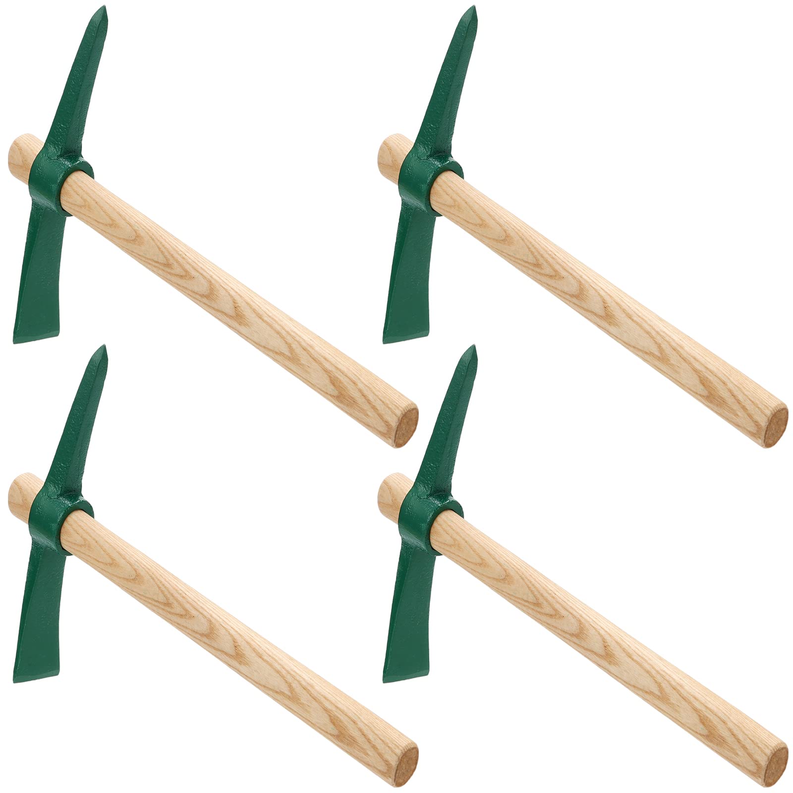 Photo 1 of KOHAND 4 PCS 15 Inches Pick Axe, Forged Mattock Tool, Heavy Duty Pick Mattock with Non-Slip Handle for Gardening, Camping, Prospecting