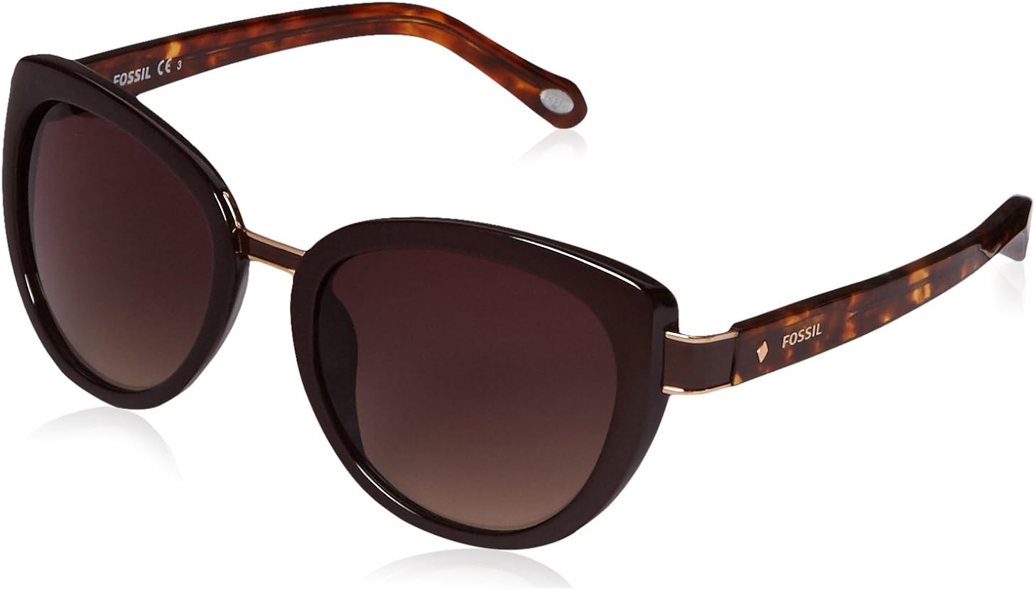 Fossil Women's FOS2018s CatEye Sunglasses, Brown & Brown
