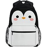 Kcldeci Penguin Laptop Backpack Student Backpacks School Bag Bookbag Travel Daypack Shoulder Bag Fits 14inch Laptop