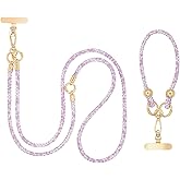 HSQYJ Crystal Phone Lanyard Crossbody and Wrist Strap Lanyard Rhinestone Anti-Theft Phone Strap Phone Neck Strap for Women