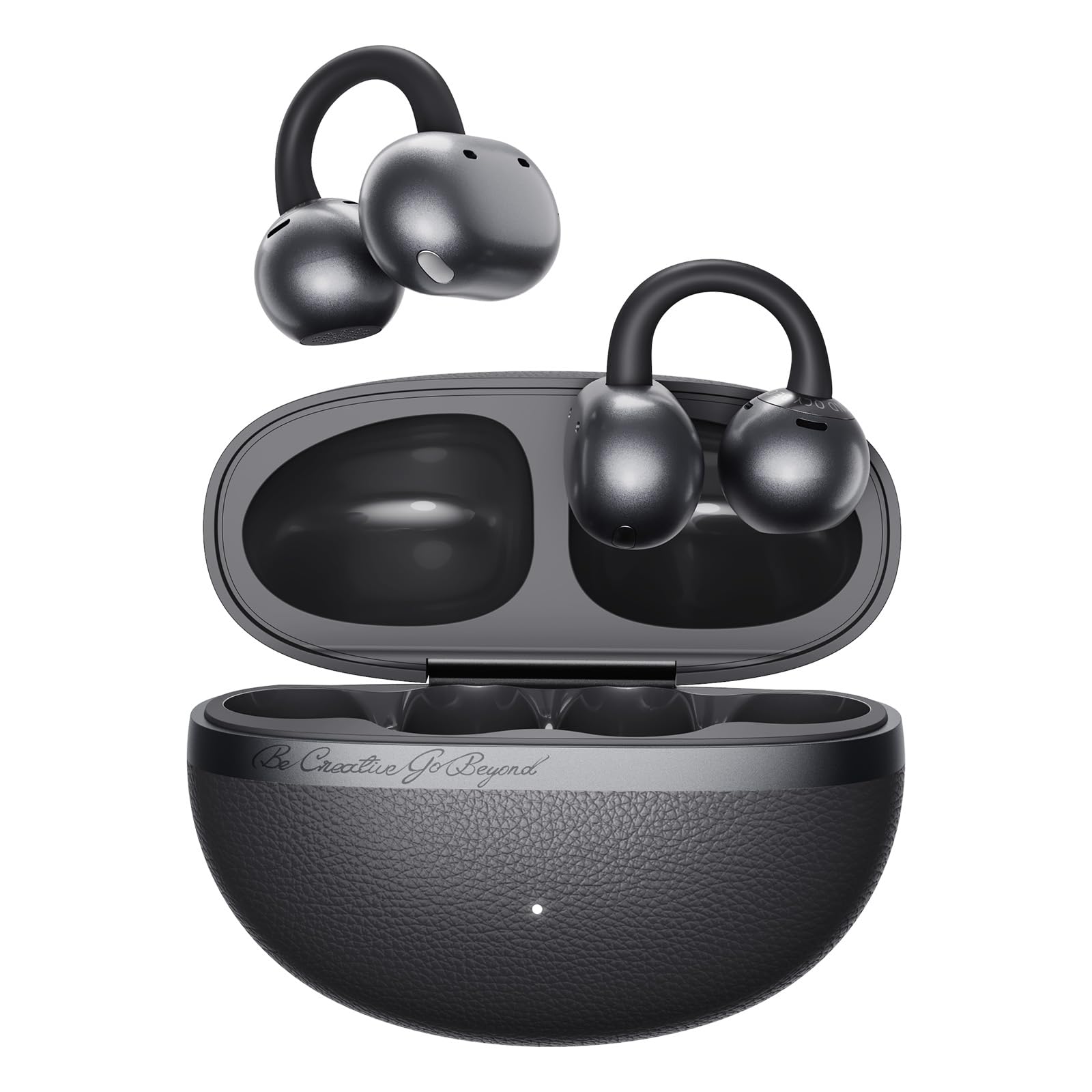 Photo 1 of QCY Crossky C50 Clip On Earbuds Open Ear Wireless Bluetooth 6.0 Headphones with 4 Mic, 35H Playtime Ear Cuff Earbuds Comfortable for Running/Fintness, IPX5 Waterproof, Ultra Lightweight