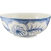 Maxdot Blue and White Chinoiserie Pasta Bowl 10 X 10 X 5 Inche | Hand Painted Stoneware, Floral Chinoiserie Design, Pasta Salad Bowl, Decorative Dinnerware for Kitchen Centerpiece
