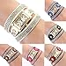 Women's Vintage Square Dial Rhinestone Weave Wrap Leather Bracelet Wrist Watch (Brown)