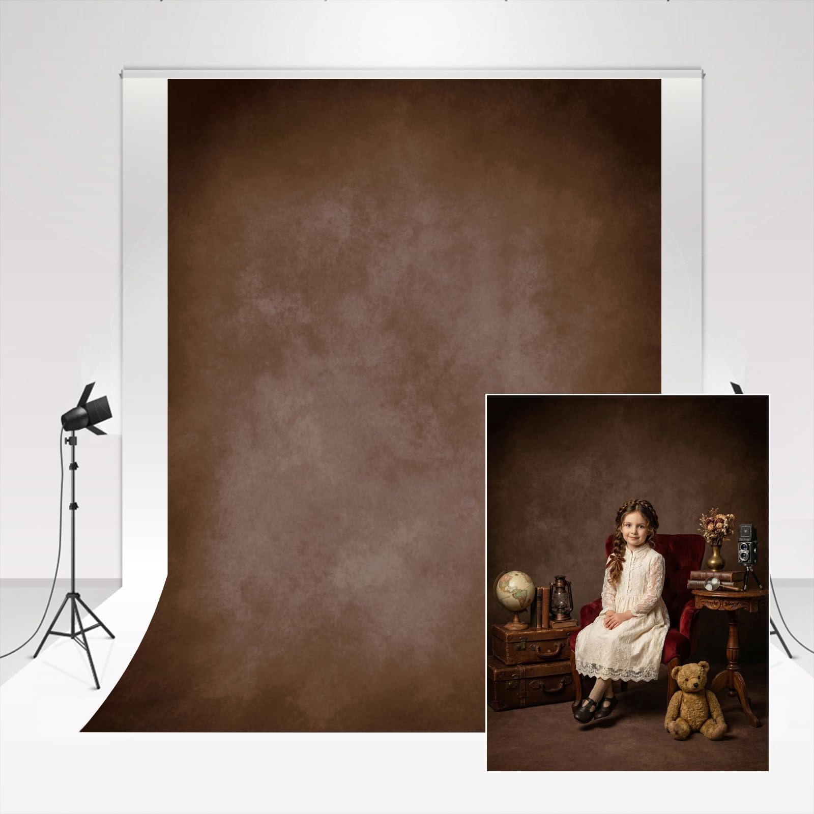 Kate Studio Backdrop Brown 1.5x2.2m/5x7ft Classic Chocolate Photographic Background Wedding Photography Accessories Adult Ceremony Photograph Abstract Texture Photo Booth Props — image 1