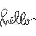 Primitives by Kathy Hand Lettered Metal Word Wall Art, 11" x 6", Hello
