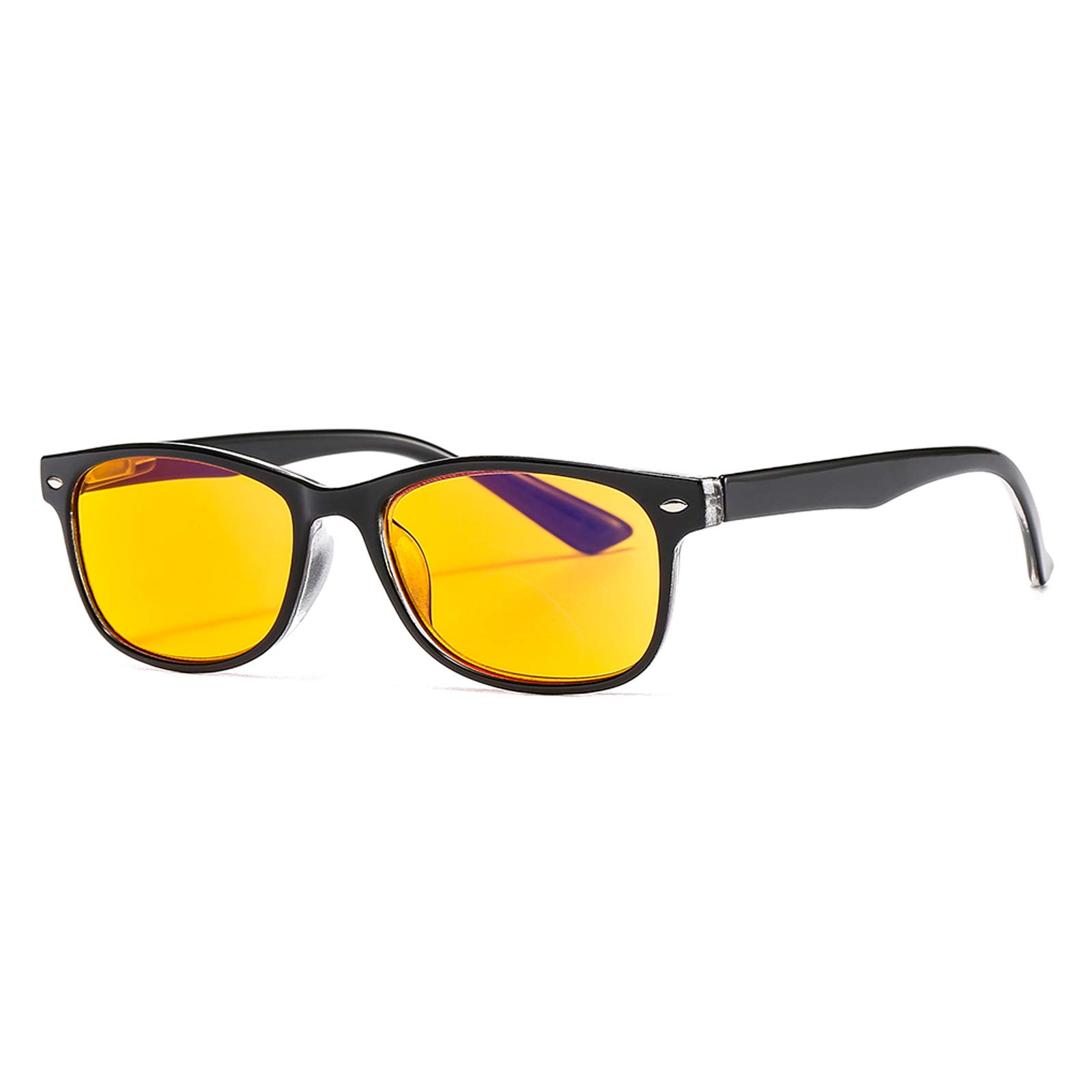 Suertree 95% Anti-Blue Computer Reading Glasses, Blue Light Filter Eye Glasses Blocking UV Computer Glasses, Visual Aided Glasses Female Male Reading Glasses Yellow Lens 3.5 BM163