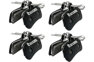 PeakRider Zoom 4-Piston Brake Pad Replacement Set, Semi-Metallic Disc Brake Pads Compatible with Zoom HB-876 / HB-876E, Shima