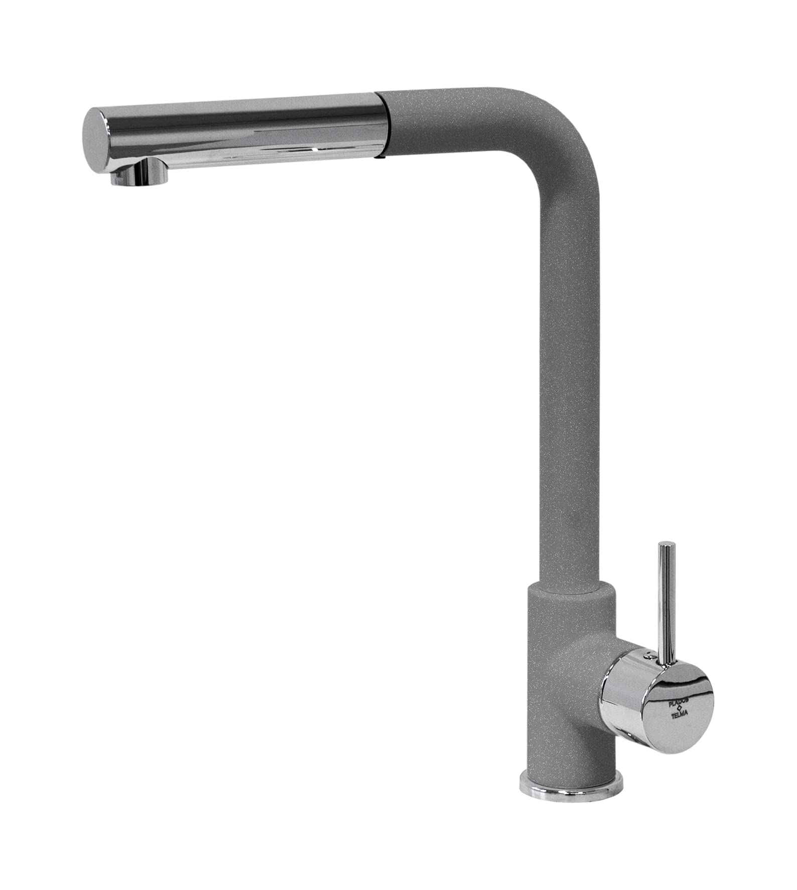 Kitchen mixer Plados single lever VEMIXEXTL with 90° spout and pull-out shower - Titanium