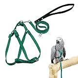 ASOCEA Adjustable Bird Harness and Leash for Yellow